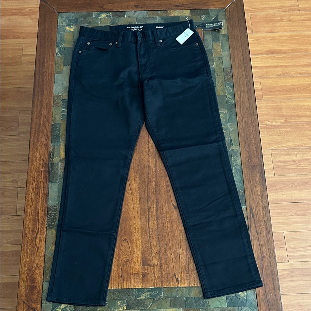 Banana Republic Factory Classic Traveler Black Slim Fit Men's Pants